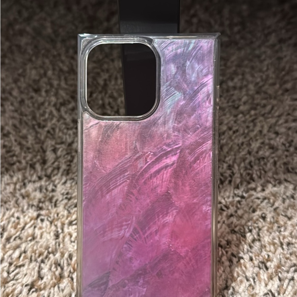Elegant Pink and Silver Phone Case